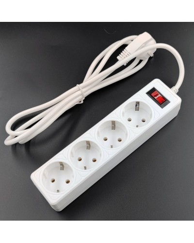 SP4W-518 GARDA. Сетевой фильтр 4 розетки,1,8м, белый. 5bites в Ессентуках