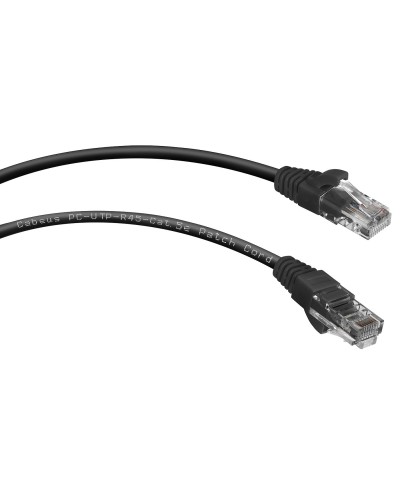 PC-UTP-RJ45-Cat.5e-1m-BK (7676c), чёрный. Патч-корд медный. CABEUS в Ессентуках