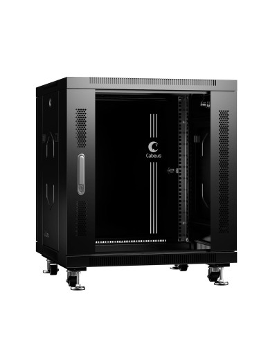 SH-05C-12U60/60-BK (8554c). Шкаф телекоммуникационный 19 напольный 12U. CABEUS в Ессентуках