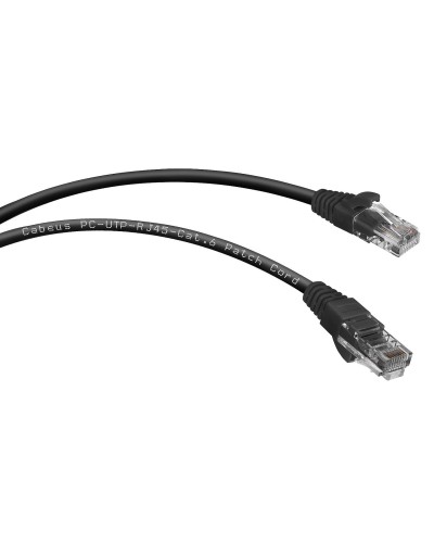 PC-UTP-RJ45-Cat.6-3m-BK (8666c), чёрный. Патч-корд медный. CABEUS в Ессентуках