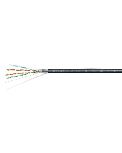 FTP-4P-Cat.5e-SOLID-OUT-LSZH-UV-100 (7176c-5). Кабель «витая пара» (LAN) для структурированных систем связи. CABEUS в Ессентуках