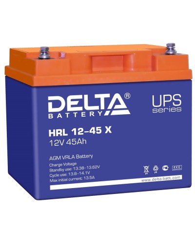 Delta HRL 12-45 X. Аккумулятор герметичный свинцово-кислотный. Delta в Ессентуках