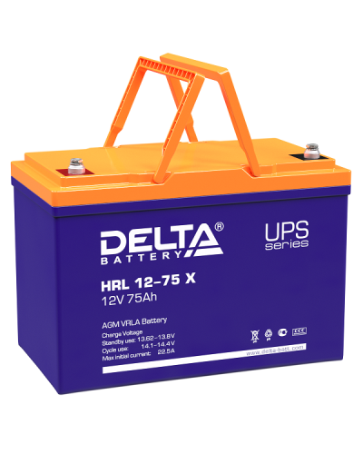 Delta HRL 12-75 X. Аккумулятор герметичный свинцово-кислотный. Delta в Ессентуках