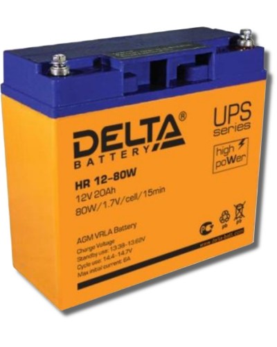 Delta HR 12-80 W. Аккумулятор герметичный свинцово-кислотный. Delta в Ессентуках