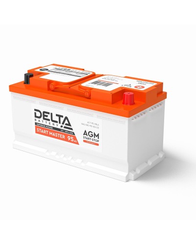 Delta START MASTER AGM 1295 (95 Ah). Аккумулятор автомобильный герметичный свинцово-кислотный. Delta в Ессентуках