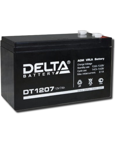Delta DT 1207. Аккумулятор герметичный свинцово-кислотный. Delta в Ессентуках