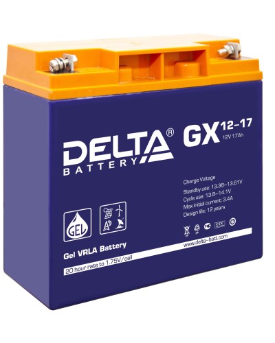 Delta GX 12-17. Аккумулятор герметичный свинцово-кислотный. Delta в Ессентуках