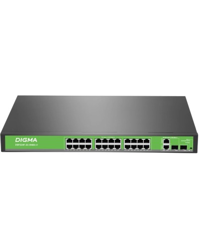 DSP224F-2C-R400 DSP224F-2C-R400 V1 (L2) 24х100Мбит/с 2хКомбо(1000BASE-T/SFP) 24PoE 24PoE+ 400W. Коммутатор с питанием по PoE. Digma в Ессентуках