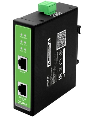 DNP90W48GDXM 10/100/1000BASE-T 90Вт 37-57В(DC). Инжектор PoE. Digma в Ессентуках