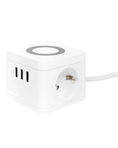 Удлинитель Куб 2 гнезда 3USB 2,4А+зарядное устройство 1,3 метра 1мм2. Удлинитель Куб. EKF в Ессентуках