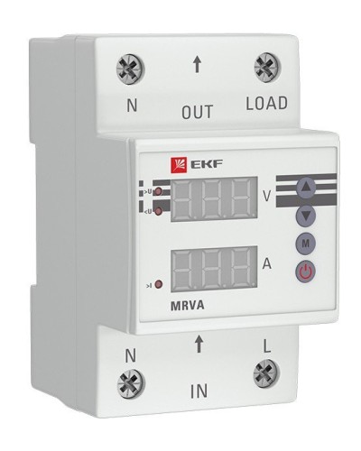 MRVA 63A PROxima (MRVA-63A). Реле напряжения и тока с дисплеем. EKF в Ессентуках
