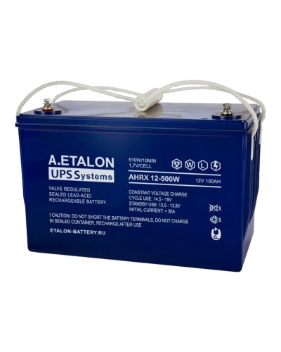 A.ETALON AHRX 12-500W (100). Аккумулятор герметичный свинцово-кислотный. ETALON в Ессентуках