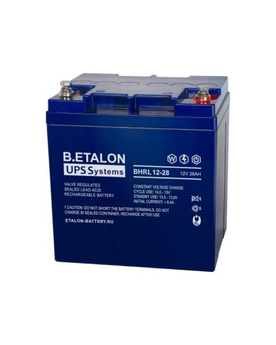 B.ETALON BHRL 12-28. Аккумулятор герметичный свинцово-кислотный. ETALON в Ессентуках