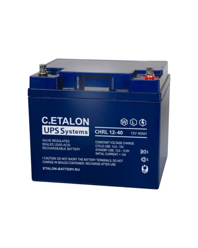 C.ETALON CHRL 12-40. Аккумулятор герметичный свинцово-кислотный. ETALON в Ессентуках