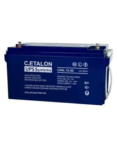 C.ETALON CHRL 12-65. Аккумулятор герметичный свинцово-кислотный. ETALON в Ессентуках