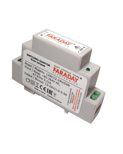 12W/12-24V/DIN. Блок питания. FARADAY в Ессентуках