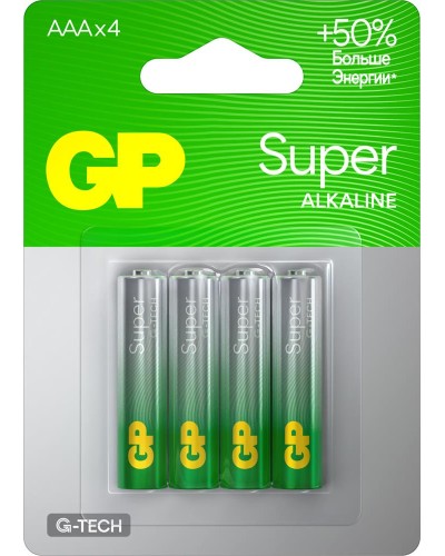 GP Super Alkaline 15A AA (GP 15AA21-2CRSBC4), упак. 4 шт. БЛИСТЕР. Алкалиновые батарейки. GP Batteries в Ессентуках