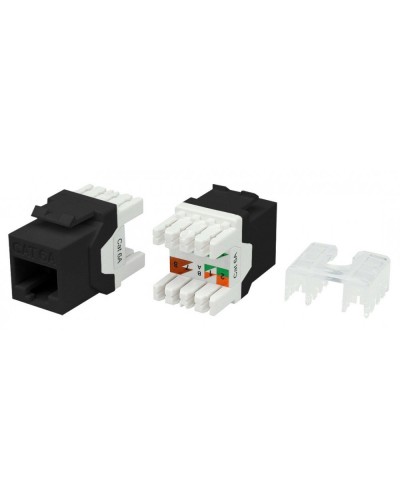 KJ8-8P8C-C6A-180-BK. Вставка Keystone Jack RJ-45. Hyperline в Ессентуках