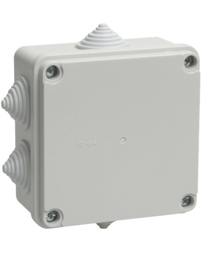 Коробка распаячная КМ41234 100х100х50 открытой проводки IP55 6 гермовводов серая (UKO11-100-100-050-K41-55). Коробка распаячная безгалогенная (HF). IEK в Ессентуках