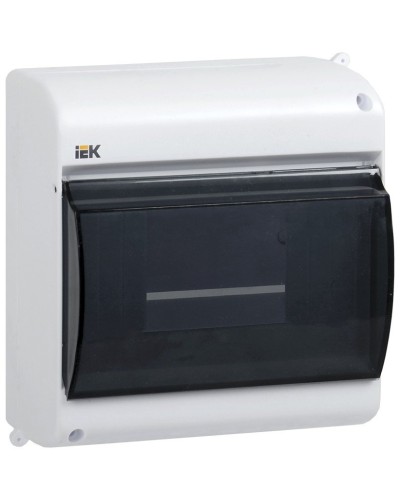 Корпус пластиковый КМПн 2/6 IP30 белый KREPTA 3 (MKP42-N-06-30-09). Щиток модульный с прозрачной дверцей, настенный. IEK в Ессентуках