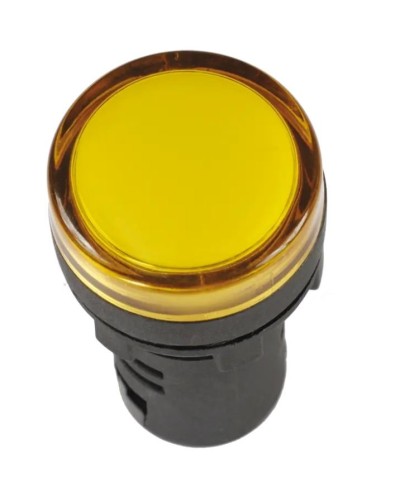 Лампа AD22DS (LED) матрица D22 мм желтый 12В AC/DC желтый (BLS10-ADDS-012-K05). Светосигнальный индикатор. IEK в Ессентуках