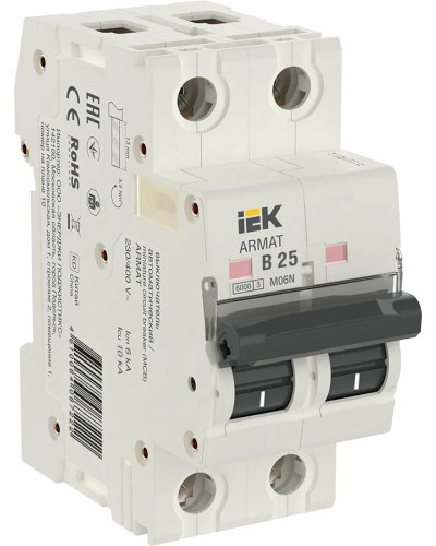 M06N 2P B 25А 6кА ARMAT (AR-M06N-2-B025). Автоматический выключатель. IEK в Ессентуках