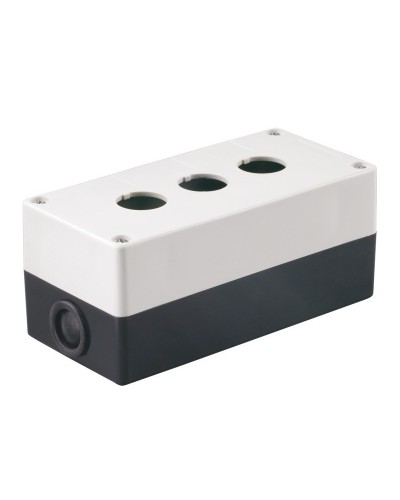 Корпус КП103 для кнопок 3 места белый (BKP10-3-K01). Корпус для кнопочных постов. IEK в Ессентуках