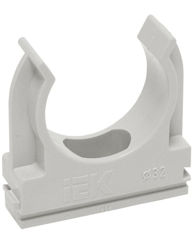 Держатель с защёлкой D25 серый ELASTA (100 шт) (CTA10D-CF25-K41-100). Держатель с защёлкой. IEK в Ессентуках