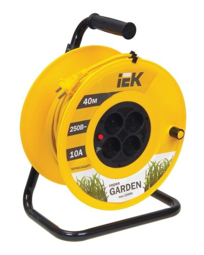 УК40 4 места, 40м (WKP23-10-04-40). Удлинитель на катушке Garden. IEK в Ессентуках