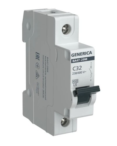 GENERICA ВА47-29М 1P C 32А 4,5кА (MVA21-1-032-C-G). Автоматический выключатель. IEK в Ессентуках
