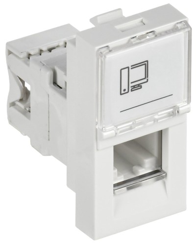 Розетка RJ45 кат.6 PRIMER РКИ-10-00-П-6 белый IEK (PR-KK40D-RI-0-1-C06U-K01). Розетка RJ-45. IEK в Ессентуках