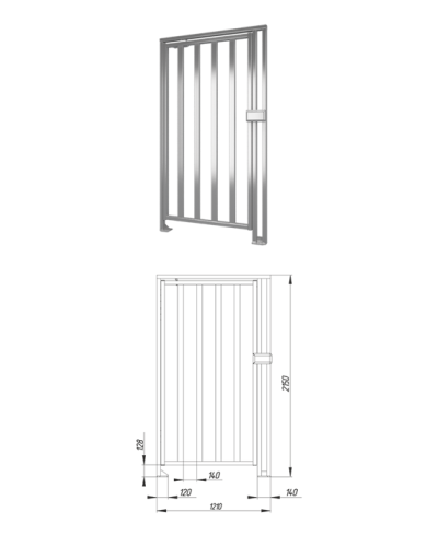 Praktika К-10-Н правая. Калитка полноростовая. OXGARD в Ессентуках