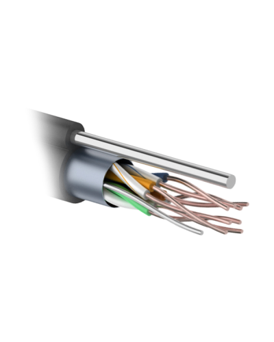 F/UTP 4PR 24AWG CAT5e 305м OUTDOOR+ТРОС*1. PROCONNECT (01-0155). Кабель «витая пара» (LAN) для структурированных систем связи. PROCONNECT в Ессентуках
