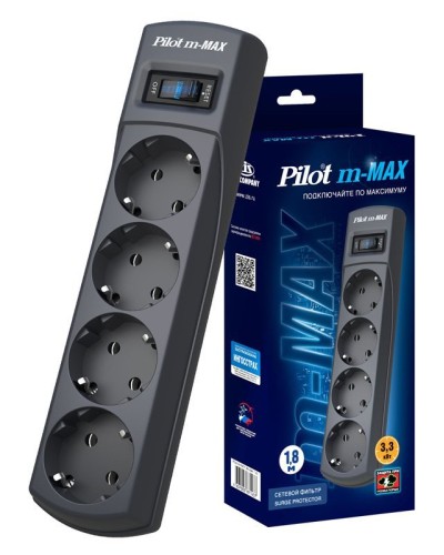 Pilot m-MAX 1.8м. Сетевой фильтр. Pilot в Ессентуках