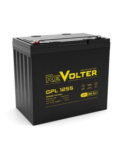 Revolter GPL 1255. Аккумулятор автомобильный герметичный свинцово-кислотный. Revolter в Ессентуках