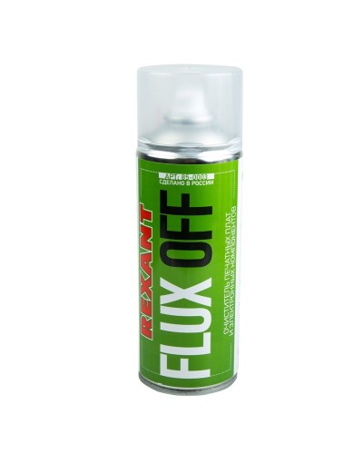 Очиститель печатных плат FLUX OFF, REXANT, 400 мл, аэрозоль (85-0003): Баллон с очистителем в Ессентуках