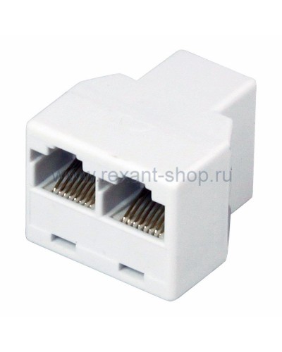 Двойник компьютерный UTP RJ-45(8P8C) (гнездо - 2 гнезда) REXANT (03-0103): Кабельный соединитель в Ессентуках