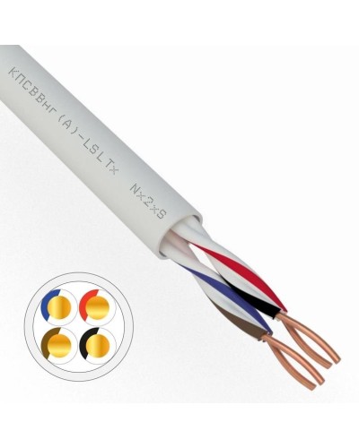 КПСВВнг(А)-LSLTx 2х2х0,75 REXANT (01-4876). Кабель для систем передачи данных пониженной пожароопасности c низким дымо- и газовыделением, с низкой токсичностью продуктов горения. Rexant в Ессентуках