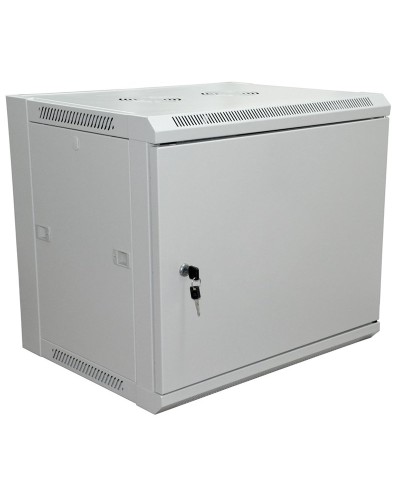 Шкаф телекоммуникационный 19 настенный 6U 600×450×370 мм (ШxГxВ) - передняя дверь металл, боковые стенки съемные (разобранный), RAL 7035 (04-2210). Шкаф телекоммуникационный 19 настенный 6U. Rexant в Ессентуках