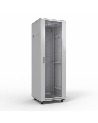 Шкаф телекоммуникационный 19 напольный 42U 600х800 мм, передняя дверь стекло, задняя дверь металл, RAL 7035 (состоит из 3 частей) (04-2306). Шкаф телекоммуникационный 19 напольный 42U. Rexant в Ессентуках