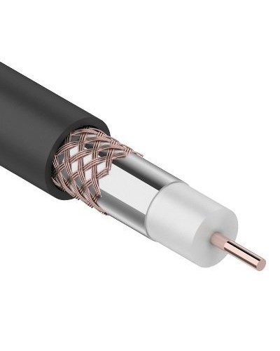 RG-6U+Cu, 75 Ом, Cu/Al/Cu, 64%, 100м. OUTDOOR REXANT (01-2222). Кабель коаксиальный радиочастотный. Rexant в Ессентуках