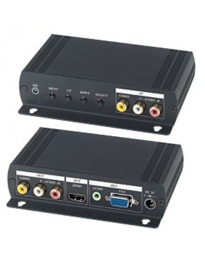 AD001HH. Преобразователь композитного видео и аудиосигналов в VGA и HDMI. SC&T в Ессентуках