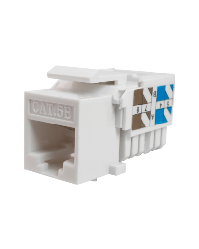 Модуль-вставка Keystone Кат5е, инстр.зад, белый UTP (10-0313): Вставка Keystone Jack RJ-45 в Ессентуках