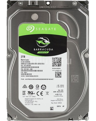 HDD 2000 GB (2 TB) SATA-III Barracuda (ST2000DM008). Жесткий диск (HDD) для видеонаблюдения. Seagate в Ессентуках