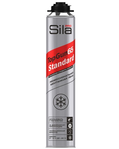 Пена монтажная Sila Pro TopGun 65 STANDARD winter, 850 мл. Пена монтажная профессиональная. Sila в Ессентуках