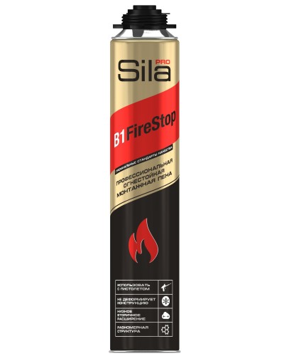 Пена огнестойкая Sila Pro B1 Firestop, 750 мл: Пена монтажная профессиональная в Ессентуках