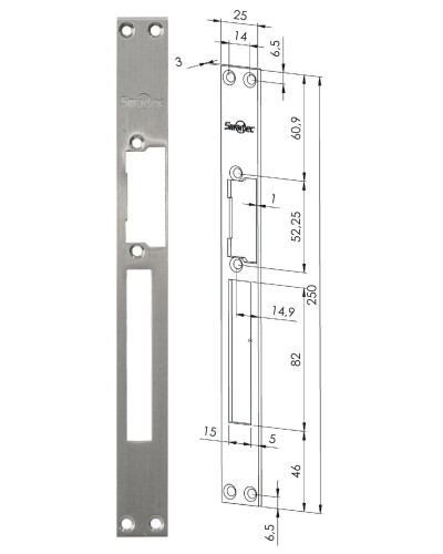 ST-SL502SP. Запорная планка длинная. Smartec в Ессентуках