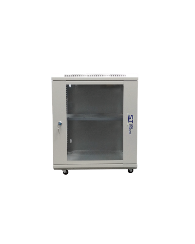 ST-NC12U600 (серый) С ПОЛКОЙ. Шкаф телекоммуникационный 19 настенный 12U. Space Technology в Ессентуках