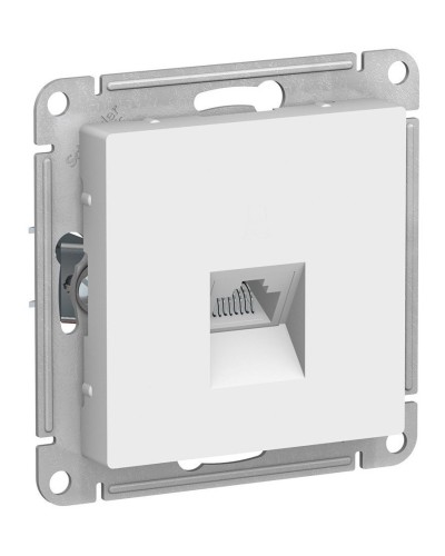 AtlasDesign розетка RJ45, кат. 5Е, 1-местная, скрытой установки, механизм, белый (ATN000183). Розетка компьютерная. Systeme Electric в Ессентуках