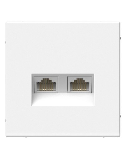 ArtGallery розетка двойная RJ45, кат. 6Е, скрытой установки, механизм, белый (GAL000188). Розетка компьютерная. Systeme Electric в Ессентуках